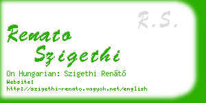renato szigethi business card