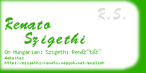 renato szigethi business card